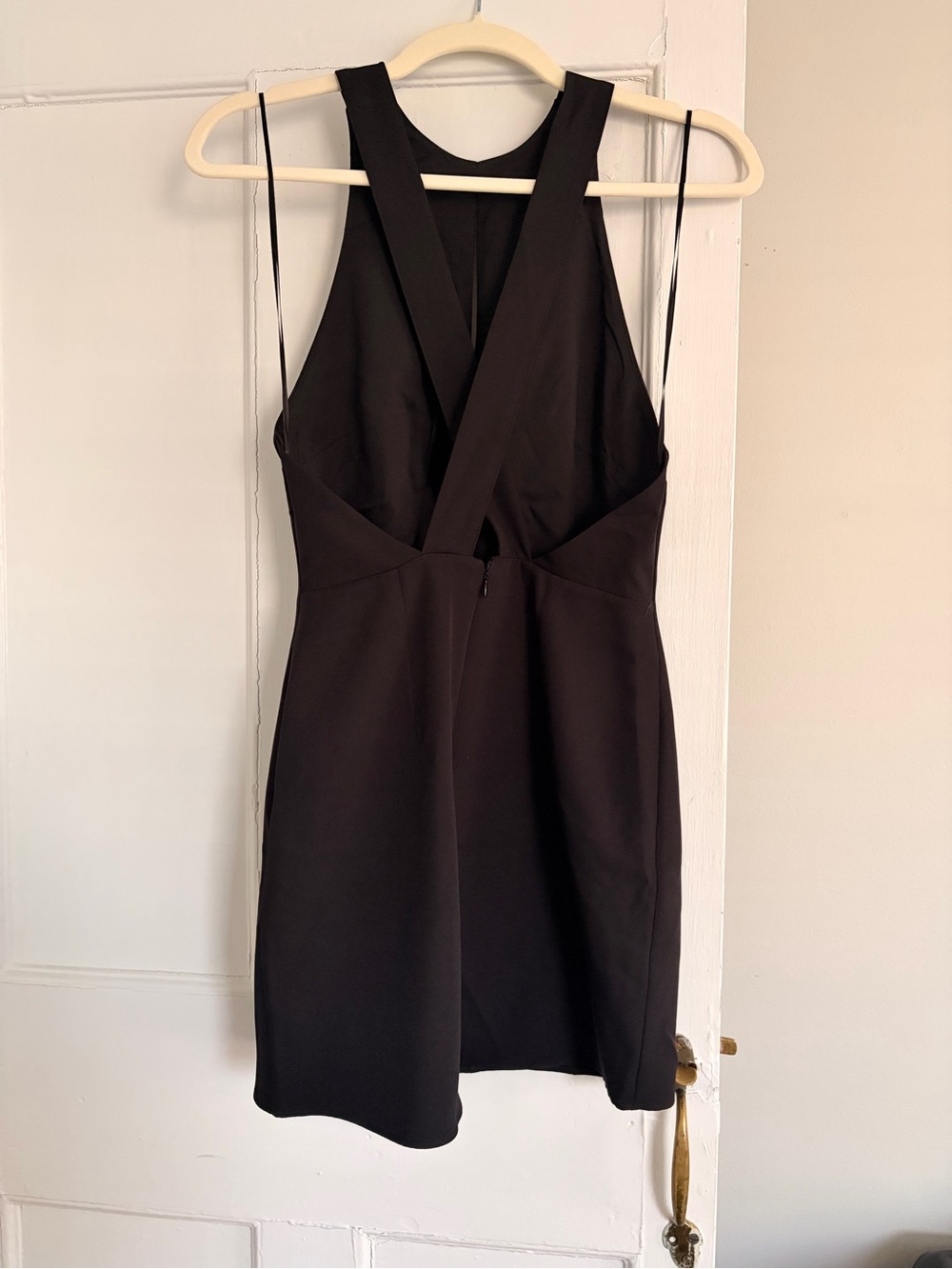 ZARA Black Mini Dress with Gold Accent - Picture 2 of 3